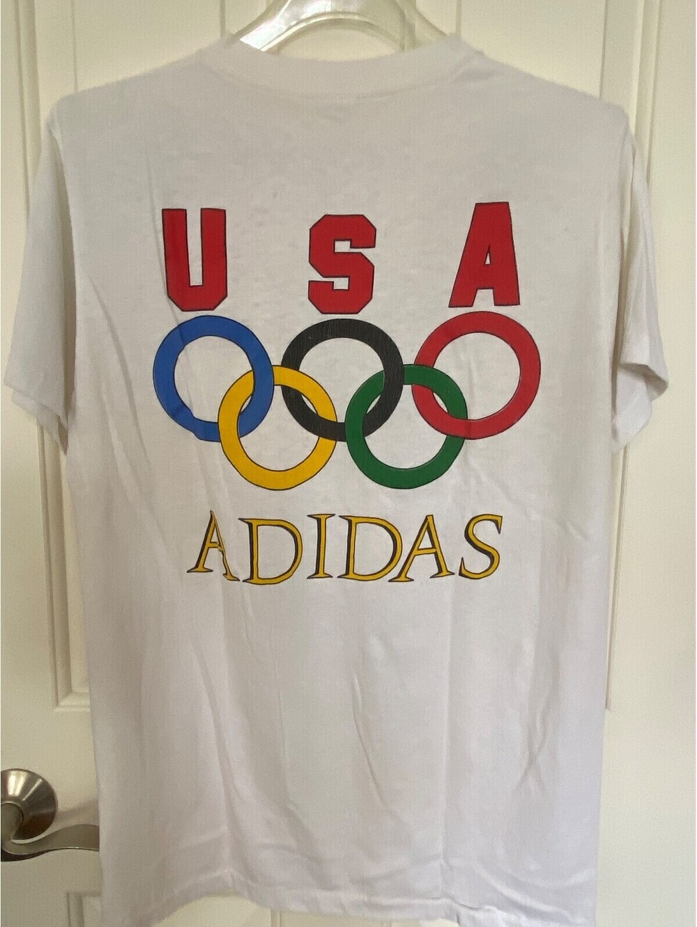 Adidas Vintage Olympics T Shirt 1988 Summer Games Seoul M USA Single Stitch